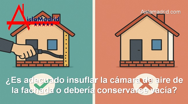 Es adecuado insuflar la cámara de aire de la fachada o debería conservarse vacía