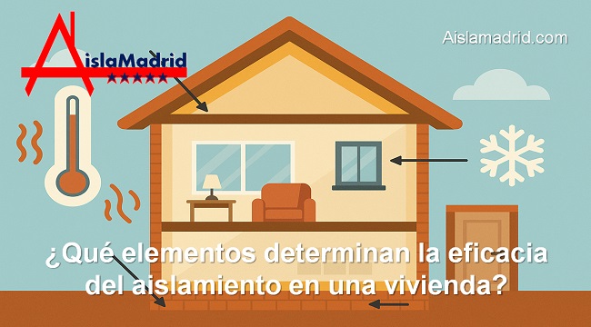 Qué elementos determinan la eficacia del aislamiento en una vivienda